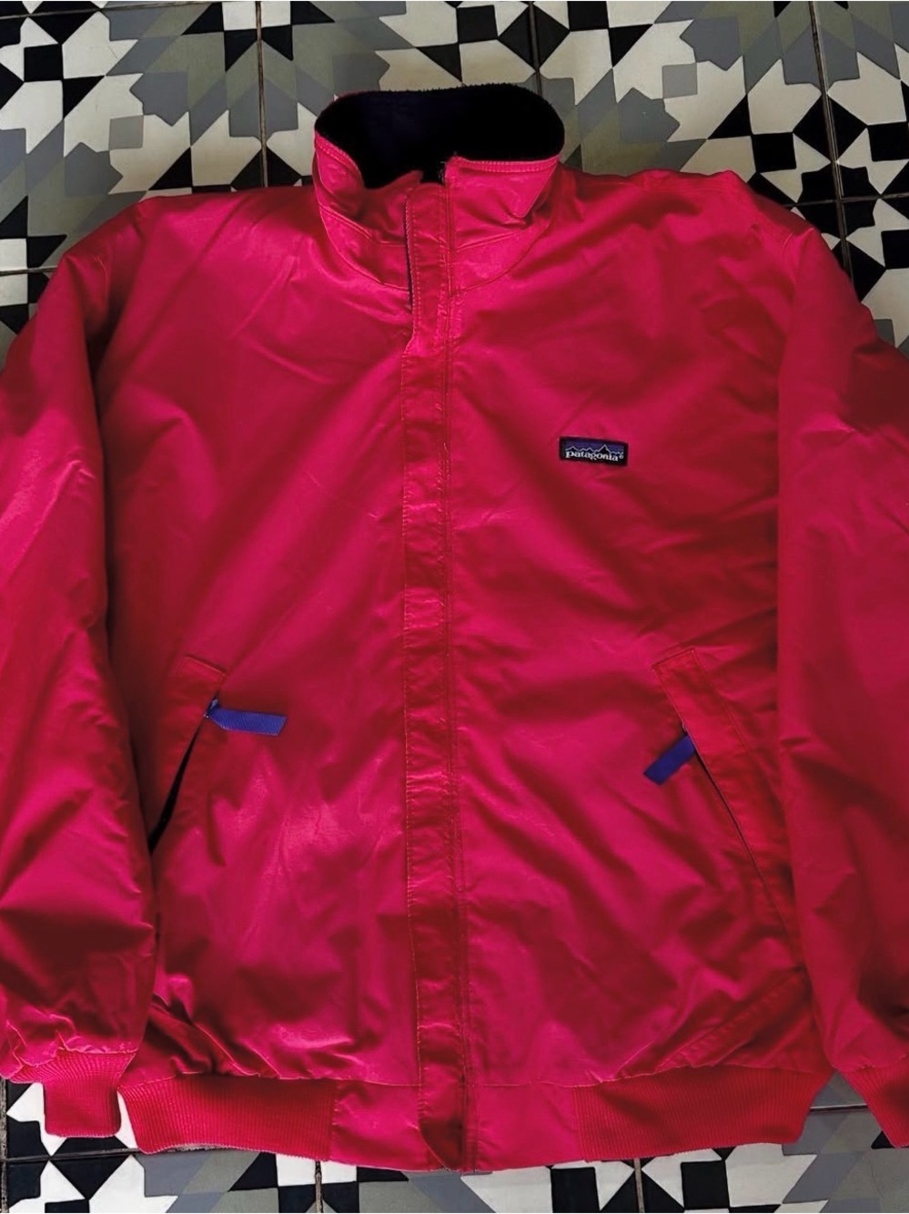 Patagonia Pink Bomber Jacket 90s Made in USA